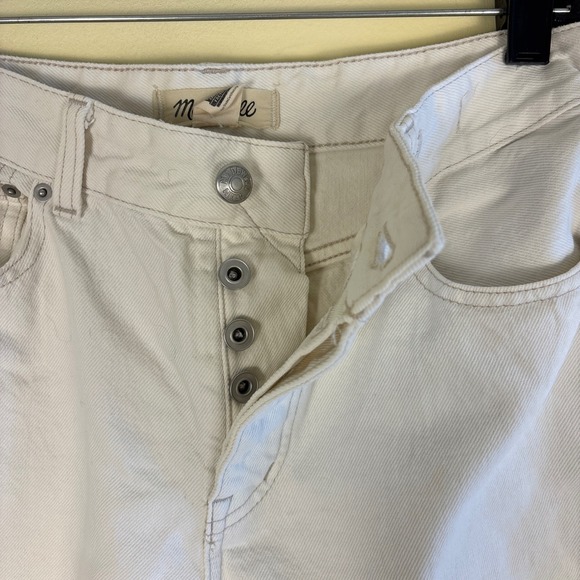 MADEWELL Darted Barrel-Leg Jean White Women Size 25P Smart Casual Everyday Denim - Picture 9 of 16